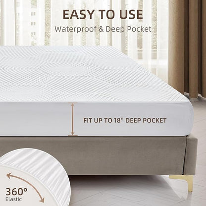 Multizone Waterproof Heated Mattress Pad, Individual Body &Feet Electric Mattress Bed Warmer 9 Heat Settings, 1-12Hours Auto Off, Deep Pocket, Fast Heating, Machine Washable Cal King 72" x 84"