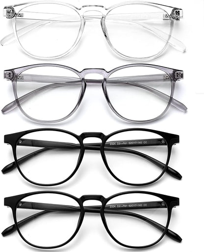 Blue Light Blocking Glasses for women/men - 4Pack Computer Reading/Gaming/TV/Phones Glasses Anti UV Glare Eyestrain