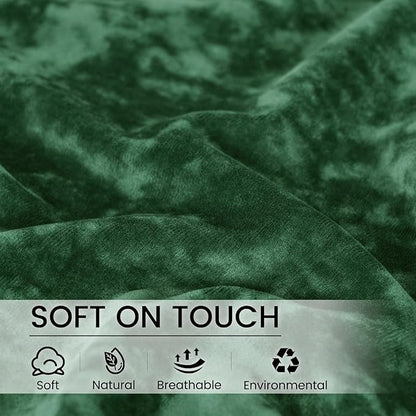 PHF Truly Velvet Zippered Body Pillowcase, No Insert, 1 Pack Ultra Soft Breathable Pillow Sham Cover with Zipper, 20"X 54" Long Luxury Cozy Warm Fuzzy Flannel, Emerald Green