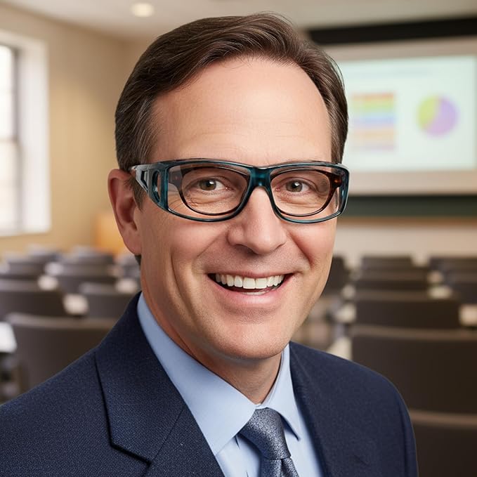 LVIOE Fit Over Blue Light Blocking Glasses and Computer Eyewear- Wear Over Prescription Glasses/Reading Glasses/RX Glasses
