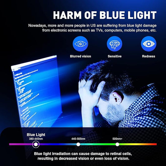 Blue Light Blocking Glasses Vintage Half Frame UV Clear Lens Anti Eyestrain Computer Gaming Glasses for Women Men(P48)