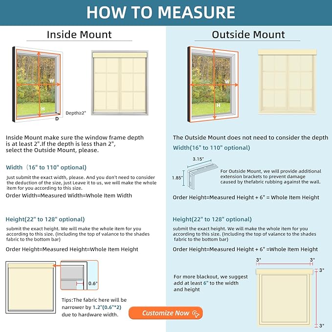 SmartWings Motorized Blinds Shades for Window Remote Control Work with Thread Apple Homekit Z-Wave Alexa 100% Blackout Dual-Sided Automatic Smart Roller Shade Customized 16"-110" W (Bouvardia Cream)