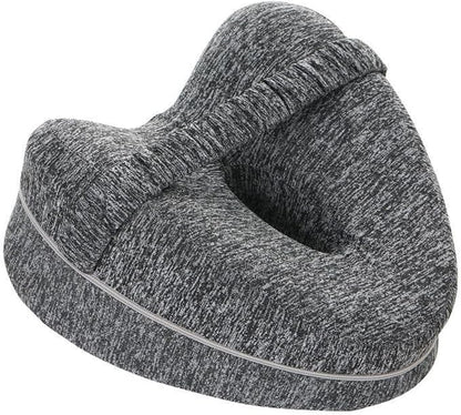 Alignment Pillow for Side Sleepers - 2025 Upgraded Knee Pillow for Hip Pain Relief, Sciatica, Leg Comfort w/Machine Washable Cover & Memory Foam (Gray)