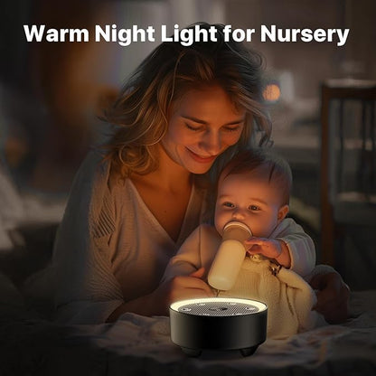 Kipcush Sleep Sound Machine - 24 High-Fidelity Non-Looping Sounds, Portable White Noise Machine for Baby, Kids & Adults, Dimmable Night Light, 6 Auto-Off Timers, USB Powered for Travel, Home & Office