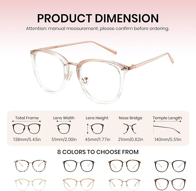 Cyxus Blue Light Glasses for Woman, Fashion Computer Glasses on Office Reduce Eye Strain Anti Migraine for Working Reading