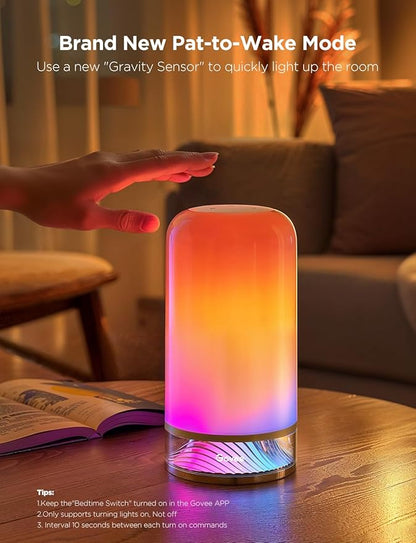 Govee RGBIC Smart Table Lamp 2, Touch Bedside Small Table Lamp Compatible with SmartThings, Matter, Alexa, Desk Lamp with 64 Scene Modes, Nightstand Lamp for Bedroom Living Room Night Light(Corded)