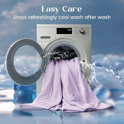 Dream Valley Outlast® Twin XL Cooling Comforter, NASA-Grade Instant Cooling Blanket for Hot Sleepers, Luxurious Comforter for All Season, Lavender Fog, 68"x90"