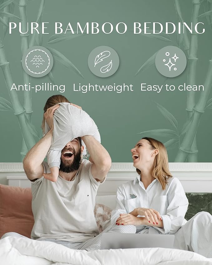 LINENWALAS Fitted Sheet Only Viscose Derived from Bamboo, Bottom Sheet for King Size Bed – 16” Deep Pocket, All Around Snug Fit – Cooling, Breathable, Soft, Hypoallergenic (White, King)