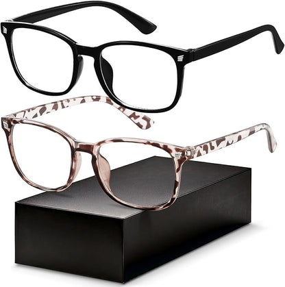 Blue Light Blocking Glasses - Fashion Square Eyeglasses, Anti UV Ray Computer Gaming Glasses Blue Blockers for Women/Men