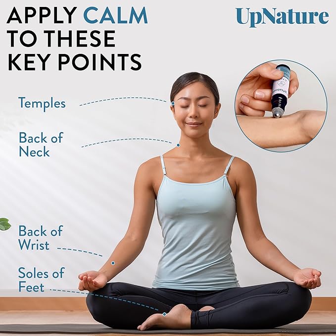 UpNature Calm Essential Oil Roll On - Self Care Relaxation Gifts for Women - 100% Natural Aromatherapy Blend