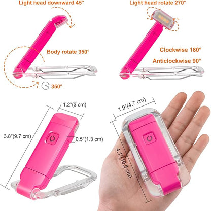 BIGLIGHT Amber Book Reading Light, LED Clip on Book Lights, Reading Lights for Books in Bed, Small Book Light for Kids, USB Rechargeable, 2 Brightness Adjustable for Eye Protection, Red