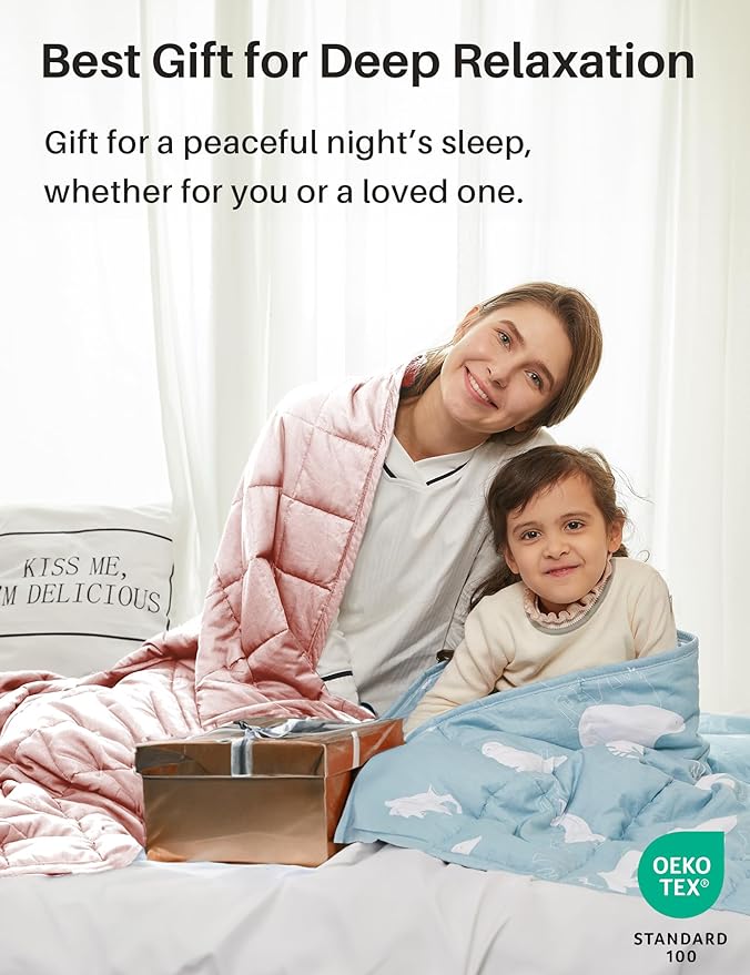 Weighted Idea Weighted Blankets for Adults (Coral Pink,48"x72",20lbs) Breathable Twin Blanket with Premium Glass Beads Heavy Soft Throw Blanket for All-Season