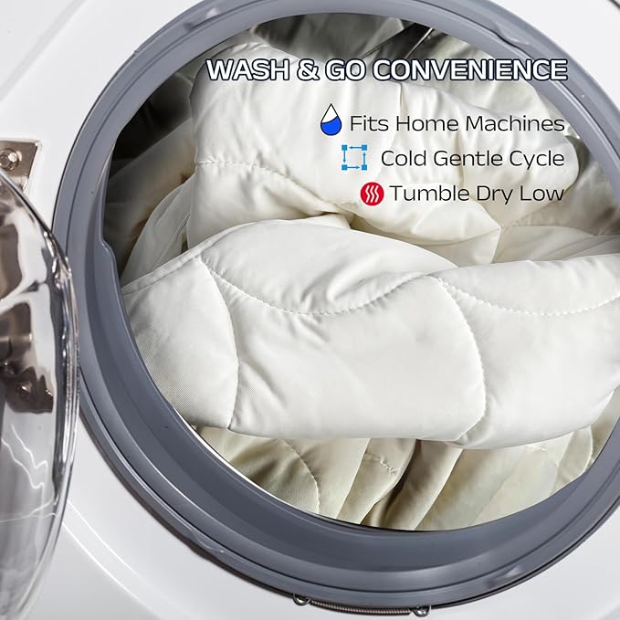 Cooling Comforter for Hot Sleepers - Lightweight Breathable Tencel Blend, Double Sided All-Season Comforter, Temperature Regulating & Machine Washable (Cream, Throw(70''L*60''W))