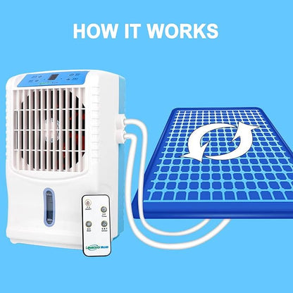Buhelyc Bed Cooling Mattress Pad, with Remote, Chilled Mattress Topper Water Cooling System Ideal for Hot Sleepers and Night Sweats, Chilled Water Sleep Cooling System, Stay Cool, 0.7 * 1.6m