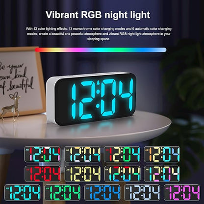 Alarm Clocks for Bedrooms Heavy Sleepers - Snooze for Deep Sleepers Adults Home Office, Digital Alarm Clock with Type-C Charging Port, Large Bold Number Display, Adjustable Alarm Volume and Dimmer