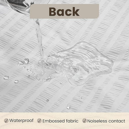 QUIETSEA Reversible Twin Mattress Topper Egg Crate Memory Foam Mattress Topper, Bamboo Viscose Mattress Pad Twin, Noiseless Waterproof Mattress Cover with Deep Pocket Stretches up to 21", 39" x 75"