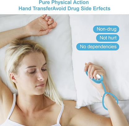 Sleep Aid Device, Micro-Current Sleep Instrument Anxiety Device, Portable Rechargeable Sleep Aid for Anxiety and Insomnia (Blue)