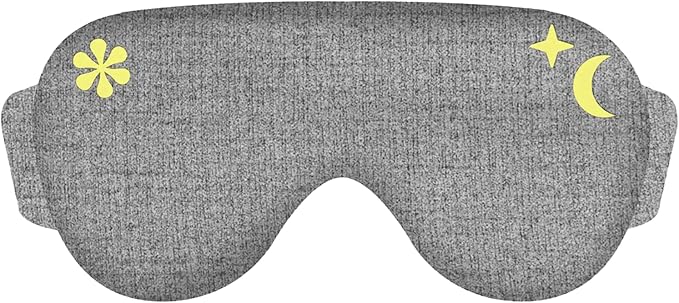 ASUTRA Kids Eye Pillow for Sleep, Gray Cotton Jersey | Filled w/Lavender Buds & Flax Seeds, Weighted Eye Mask, Meditation & Light Blocking Blindfold