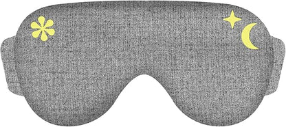 ASUTRA Kids Eye Pillow for Sleep, Gray Cotton Jersey | Filled w/Lavender Buds & Flax Seeds, Weighted Eye Mask, Meditation & Light Blocking Blindfold