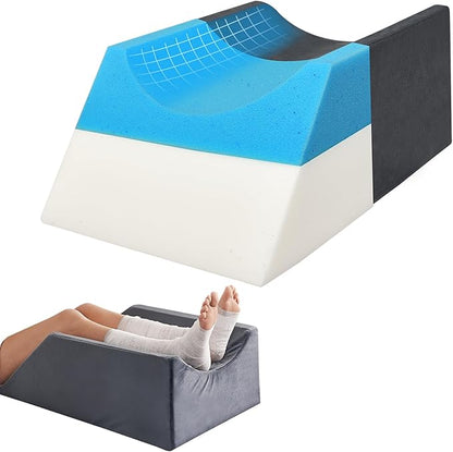 JOYWOO Double Leg Support Elevation Pillow – Ideal for Post-Hip Replacement, Back-Sleeping, Swelling Relief. Comfortable Foam Wedge, Essential After Surgery for a Restful Sleep