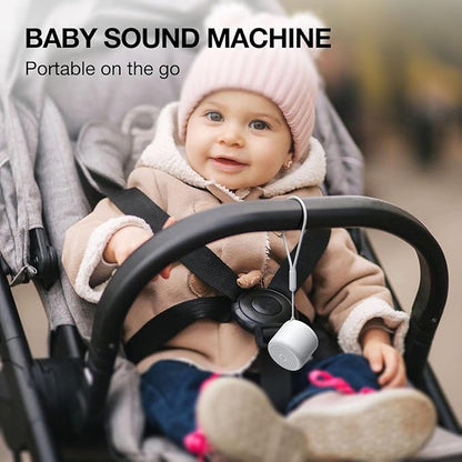 Portable Sound Machine for Baby Adults,LEICEX Travel Sound Machine,15 Non-Looping Sound Timer and Memory Play, Mini White Noise Machine for Sleeping Office Privacy Travel Gift