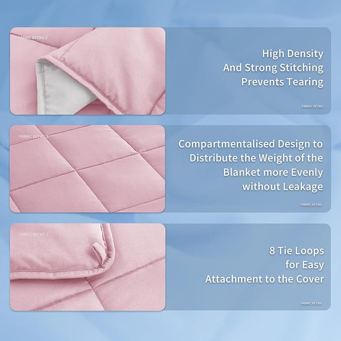 Topcee Weighted Blanket for Adults (25 lbs, 60" x 80") Queen Size Soft Cooling Heavy Blanket Sleeping, Apply to 240-260 lbs Body, Thick Breathable Blanket with Glass Bead, Easy Care