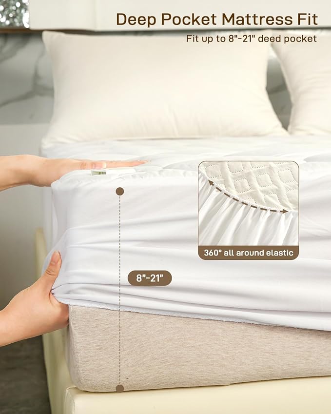 Heated Mattress Pad Calking Size - Electric Mattress Pad with Dual Control, Soft Blanket, Bed Warmer Heater Sheets, 8 Heating Settings,1/2/10 Hours Auto Shut Off, 72" x84" Ellipse White
