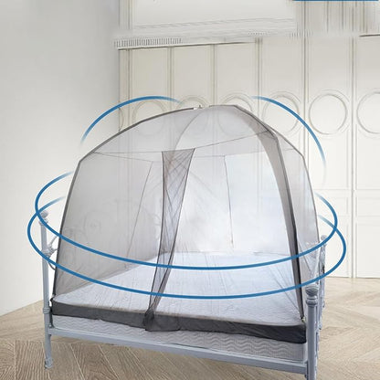 Faraday Fabric Emf Bed Canopy Silver Bed Drapes Mesh Protection Canopy RF Shielding Netting Queen Size (Color : Silver, Size : Large)