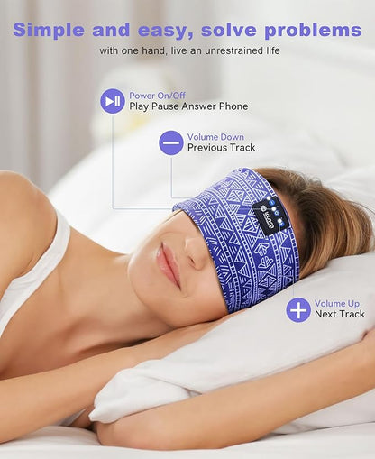 LOVE EYE Sleep Headphones Wireless Headband Headphones Bluetooth 5.4 for Side Sleeper Bluetooth Headband Earphones for Sports for tech Gadgets Gifts