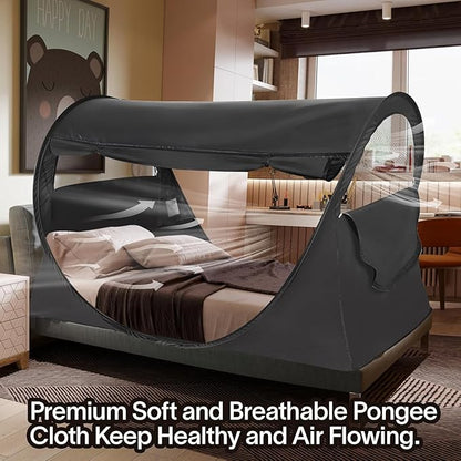 LEEDOR® Bed Tent Dream Tents Bed Canopy Shelter Cabin Indoor Privacy Warm Breathable Pop Up Twin/Full/Queen for Kids and Adult Patent Pending(Mattress Not Included)