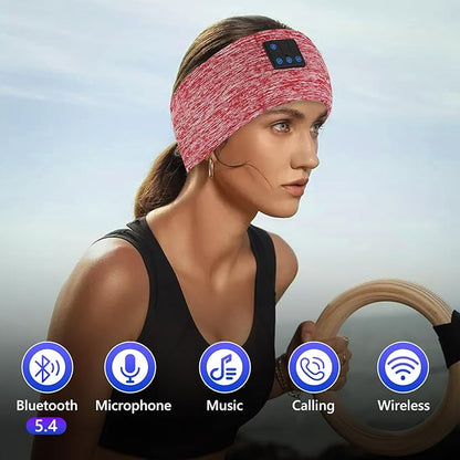 Aurya Sleep Headphones Sports Wireless Bluetooth Headband for Side Sleeper, Bluetooth 5.4, with Ultra-Thin HD Stereo Speaker, Sleeping Headphone for Women Men Running Yoga Workout