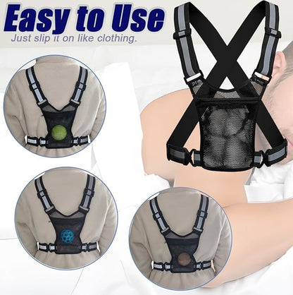 Sleep Position Trainer, Positional Sleep Apnea Device with Adjustable Vest & Balls,Anti-Snoring Device,Side Sleeping Training Vest to Stop Snore,Prevent Back Sleeping Device to Improve Your Breathing