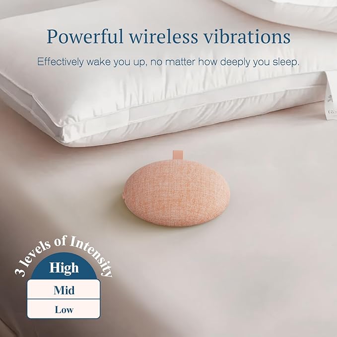 ANJANK Loud Alarm Clock with Wireless Bed Shaker, Vibrating Dual Alarm with Light Wake Up for Heavy Sleepers & Hearing Impaired, 9-Color Night Light, 8 Alarms, 0-100% Dimmer, USB Charger, Bedroom