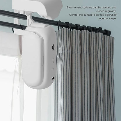 Smart Automatic Curtain Opener, Bluetooth Automatic Smart Curtain Opener Curtain Closer Automatic, Remote Control with App/Timer, Supports Timer Opening/Closing of Curtains, Track Installation