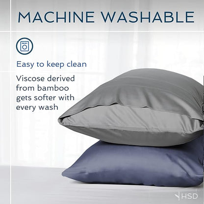 Hotel Sheets Direct Duvet Cover Bed Linen Set, 2 -Piece Set, Dark Gray, Twin XL