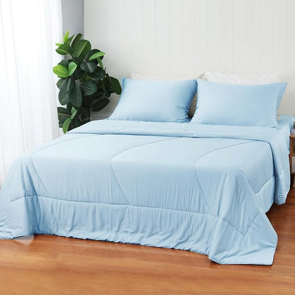 Bamboo Viscose All Season Comforter/Blanket - Ultra Soft & Breathable Comfort - Perfect Medium Weight for Snuggling Without Overheating - Enjoy Cozy Sleep All Night