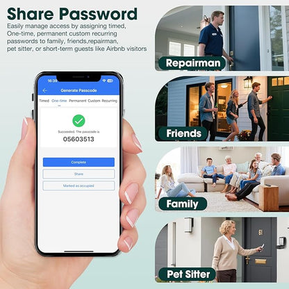 Smart Key Lock Box Electronic Bluetooth Lock Box with APP Control & PIN Code Types,Share eKey Lock Box for Airbnb Realtor House Office with Removable Shackle