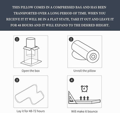 HOMBYS Leg Pillow for Sleeping, 4" Thick Z Shape Memory Foam Knee Pillow for Side Sleeper Helps Spine Alignment and Offer Full Body Support, Relief Pressure, Removable Cover Machine Washable, 4" Thick