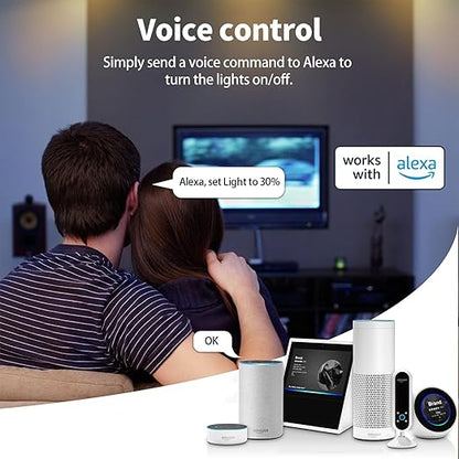 GREENBELL Dimmer Switch with Wireless Remote Control, Single Pole Smart Switch Light Switch Support 2.4G&5G Compatible with Alexa 2 Pack