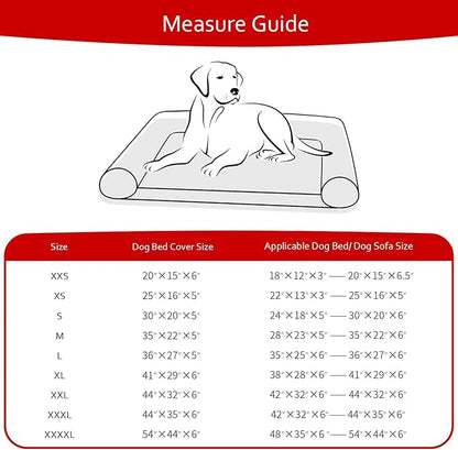 Waterproof Dog Bed Covers Replacement Washable Pet Hair Easy to Remove, Noiseless Quilted Puppy Pet Bed Cover Lovely Black Star Print 22x35 Inches, for Dog/Cat, Cover Only