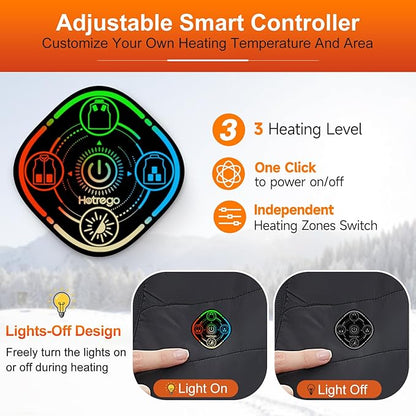Heated Vest Women with Battery Pack Included, Smart Controller, Lightweight Electric Heating Jacket, Light Out Design