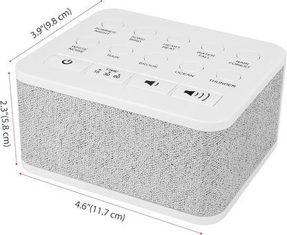 LUXSWAY Sound Machine, White Noise Machine with 10 Natural Soothing Sounds, Volume Control & 3 Timers Setting, Memory Function Sleep Machine for Baby Kids Adults & Home Office Travel