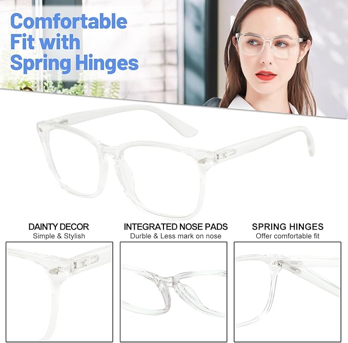 4 PACKS Blue Light Blocking Reading Glasses Women 1.0 1.25 1.5 1.75 2.0 2.25 2.5 2.75 3.0 3.5 4.0 5.0 6.0