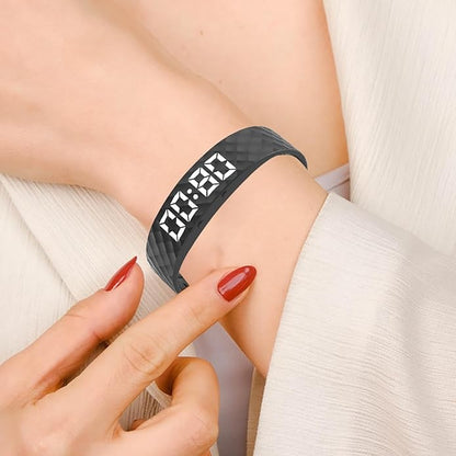 Rise Alarm Band - Rise Alarm Band for Deaf, Alarms Bracelet, Convenient Heavy Sleepers Bracelet, Watch Silent Timer, Vibrating Alaarm Wristband, Adjustable Wearable Alarms Device for Women Men Kids