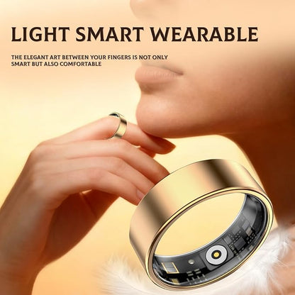 Smart Ring for Women & Men- Health Fitness Tracker with HRV/Sleep Monitoring/Step Counter/Calorie&Distance Tracking, 7-Day Battery，Remote Photo,Menstrual Cycle (Silver, #10)