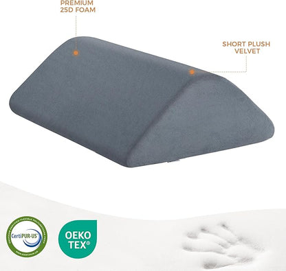 Knee Wedge Pillow for Post-Surgery Recovery-Leg Elevation Support for Sleep Position, Alleviating Lower Back & Hip Pain Enhancing Circulation in Ankles Legs Triangle Pillow with Removable Cover