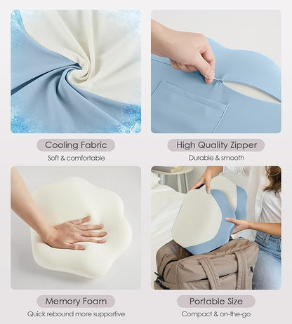 Memory Foam Pregnancy Pillows for Sleeping, Side Sleeper Maternity Pillow Support for Back Belly HIPS, Adjustable Wedge Pillow for Pregnant Women, Side Sleeping Pregnant Pillows with Pillowcase