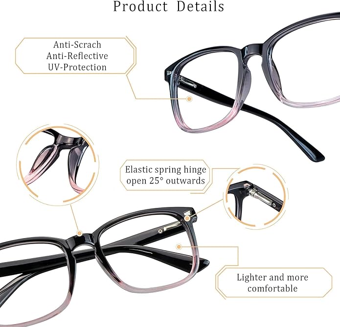 LifeArt Blue Light Blocking Glasses, Anti Eyestrain