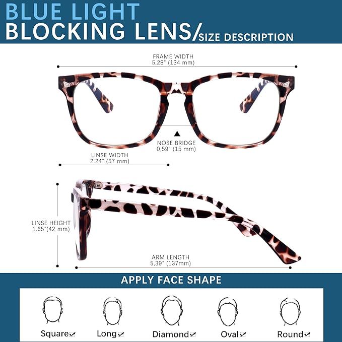 Blue-Light Blocking Glasses Computer Reading/Gaming/TV/Phones Glasses Fashion Anti Eyestrain UV Glasses for Women Men(H2-Black+Douhua)