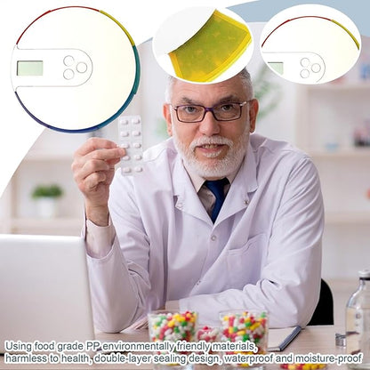 Automatic Pill Dispenser - Tablet Box 7 Days Am and Pm | Pill Organizer with Alarm Reminder | Smart Pill Dispenser | Large Digital Display | Up to 4 Alarms Day | 7-Day Protecting Pills for Elderly